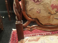 Gothic Revival Solid Rosewood Nursing Chair