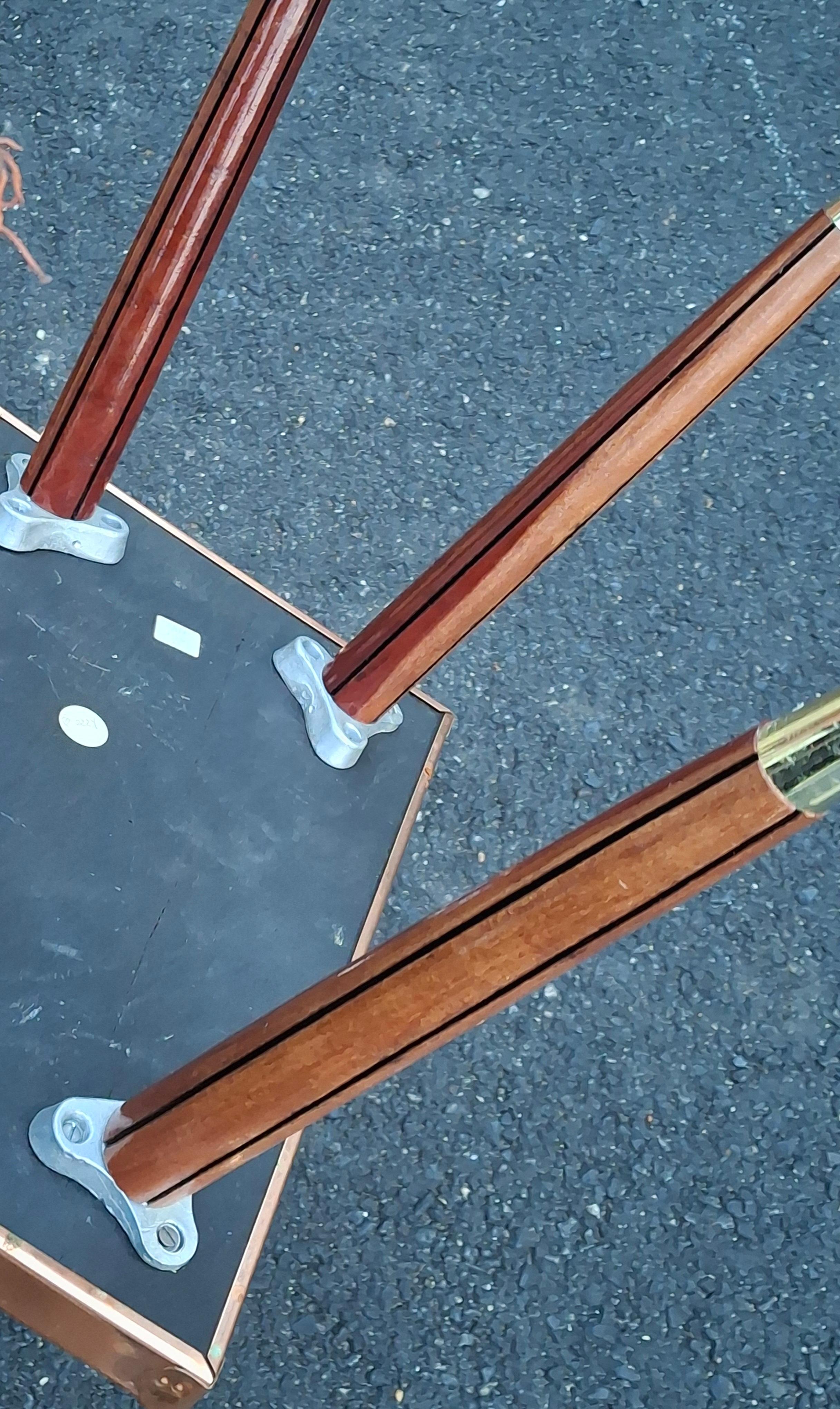 Gothic Revival Style Copper Clad Wood and Brass Side Table For Sale 1