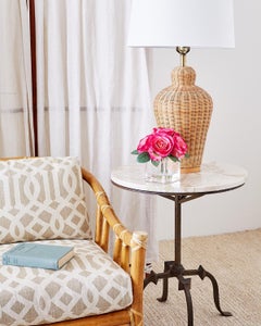 Gothic Revival Style Iron and Marble Drinks Table