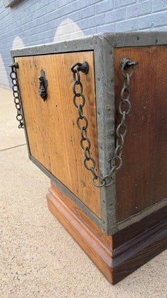 Gothic Revival Table with Drawbridge Drawer