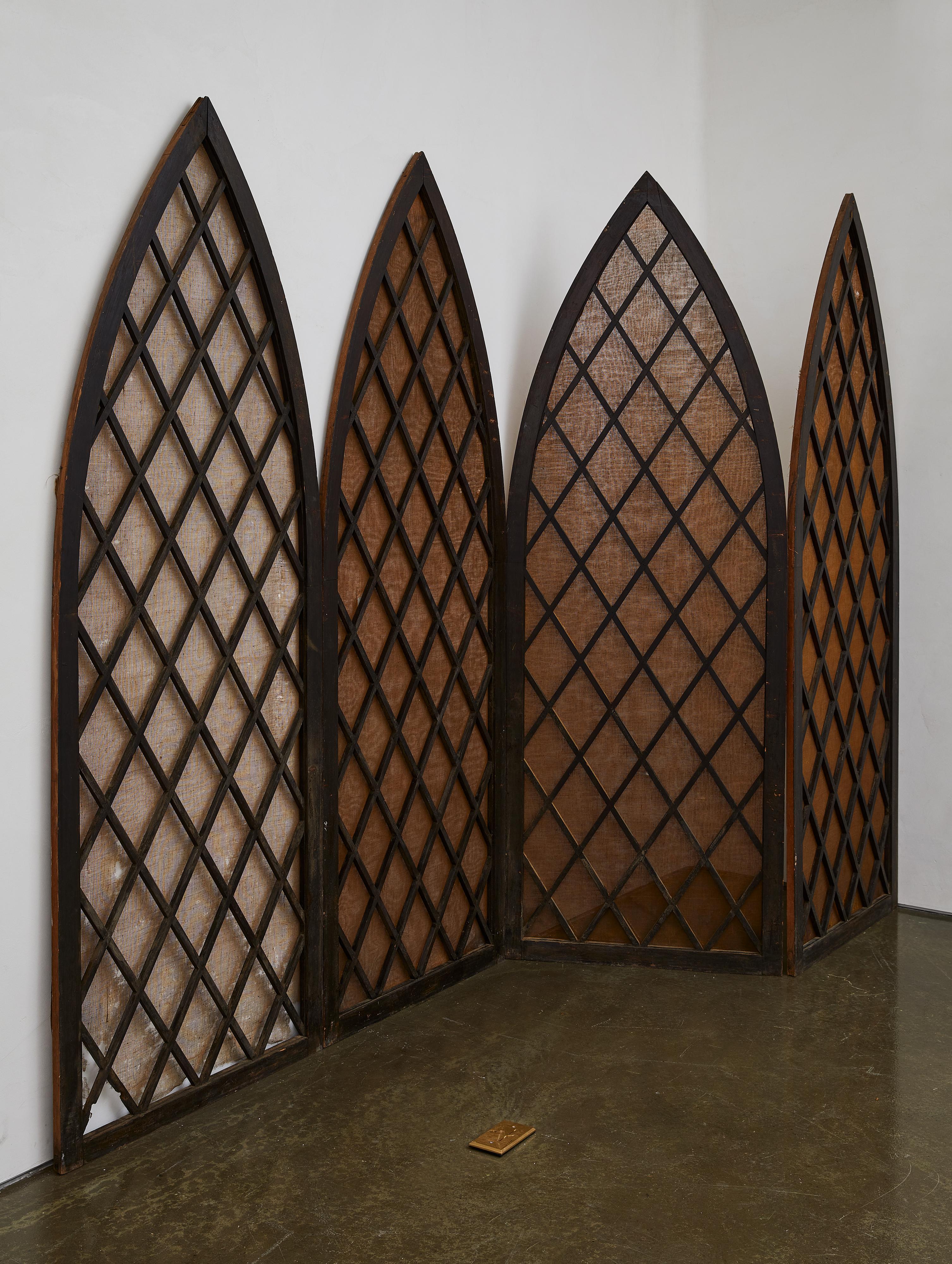 Unknown Gothic Revival Wooden Church Screens set of four For Sale
