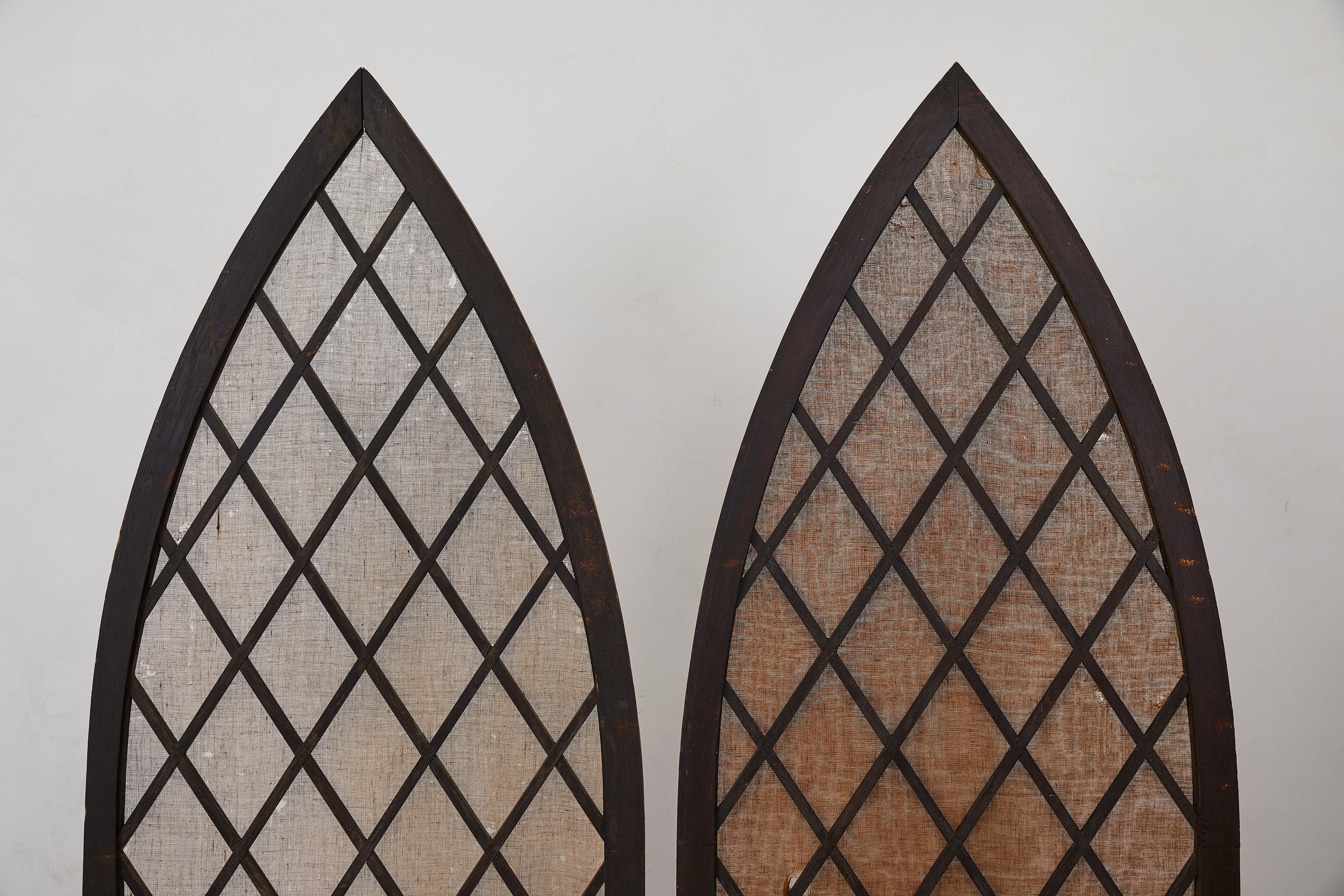 19th Century Gothic Revival Wooden Church Screens set of four For Sale