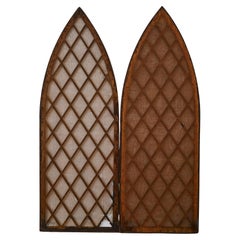 Gothic Revival Wooden Church's Screens Satz von vier