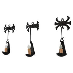 Spanish Gothic Revival Wall Lights in Hand-Forged Iron