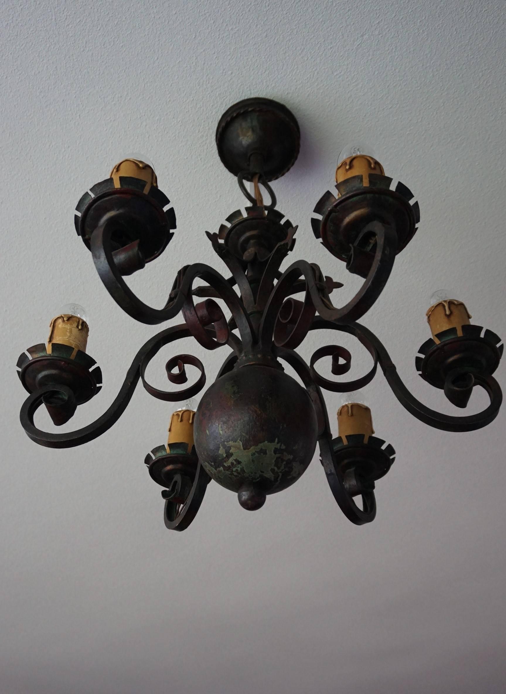 medieval wrought iron chandeliers