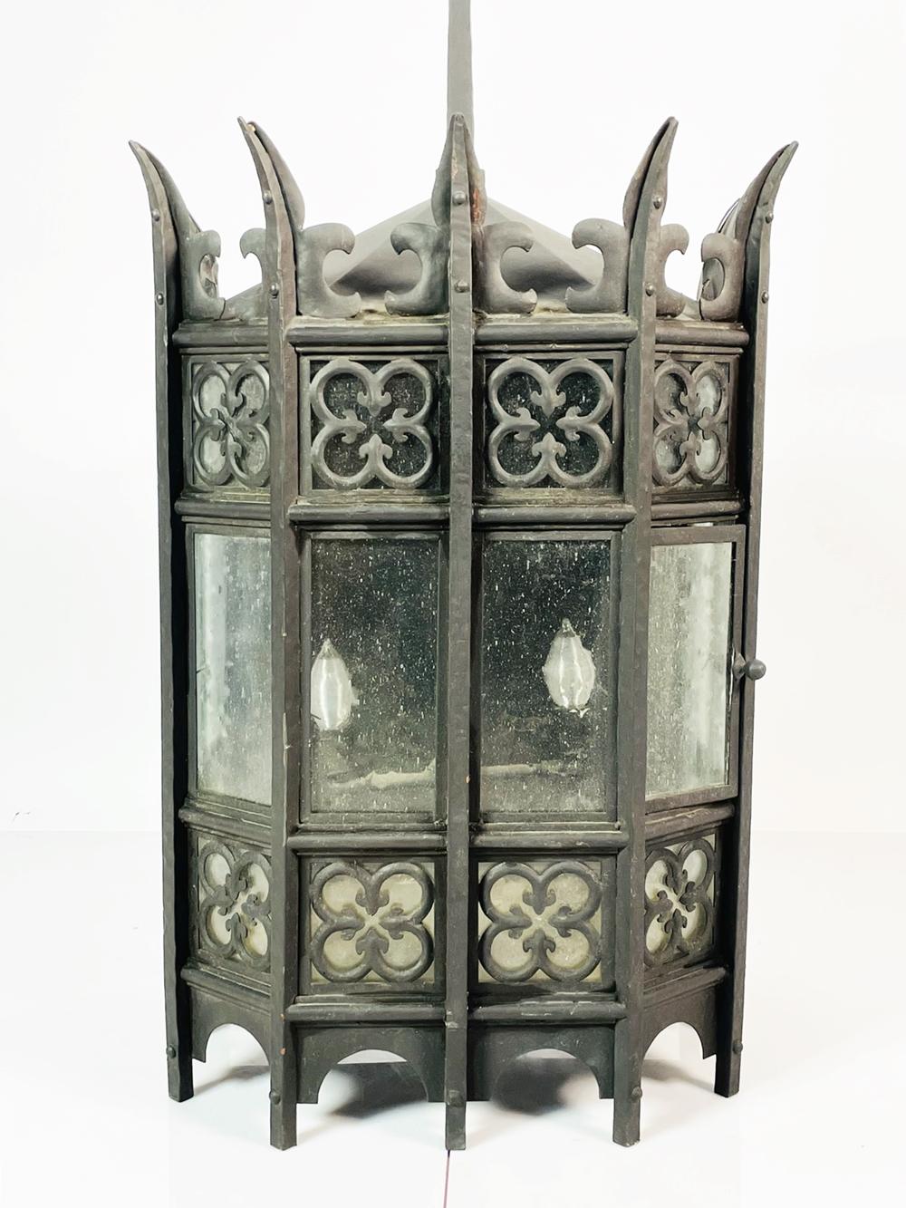 American Gothic Revival Wrought Iron Sconce from the Sylvester Stallone Beverly Park Home
