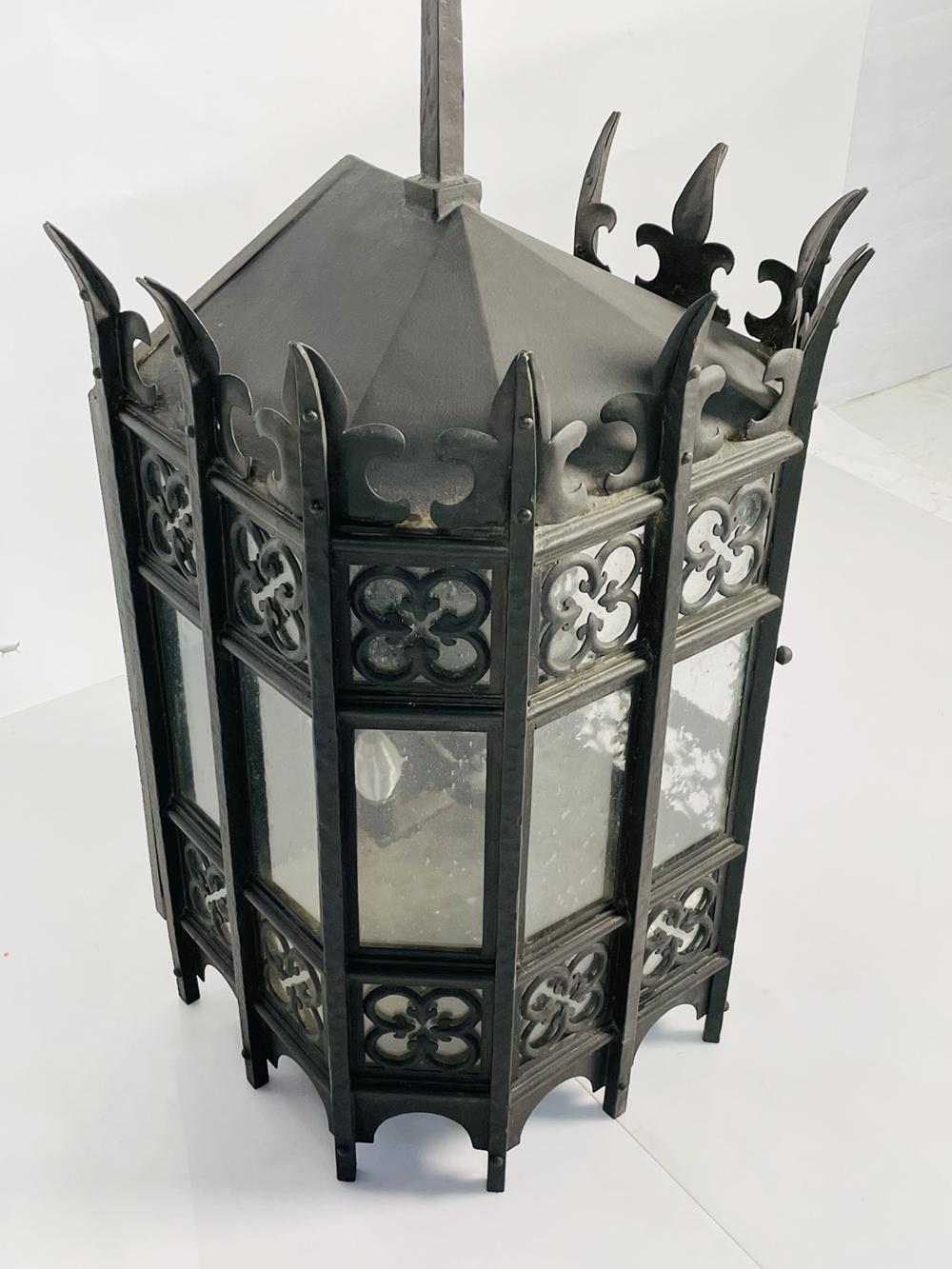 Gothic Revival Wrought Iron Sconce from the Sylvester Stallone Beverly Park Home In Good Condition In Los Angeles, CA
