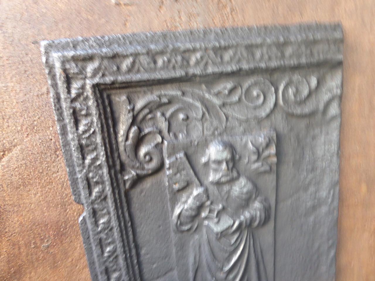 18th Century and Earlier Antique Gothic Saint Peter Fireback / Backsplash, 16th - 17th Century For Sale