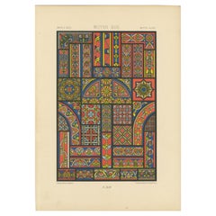 Motivos góticos en vidrieras - Diseños de ventanas decorativas de la Edad Media, c.1869