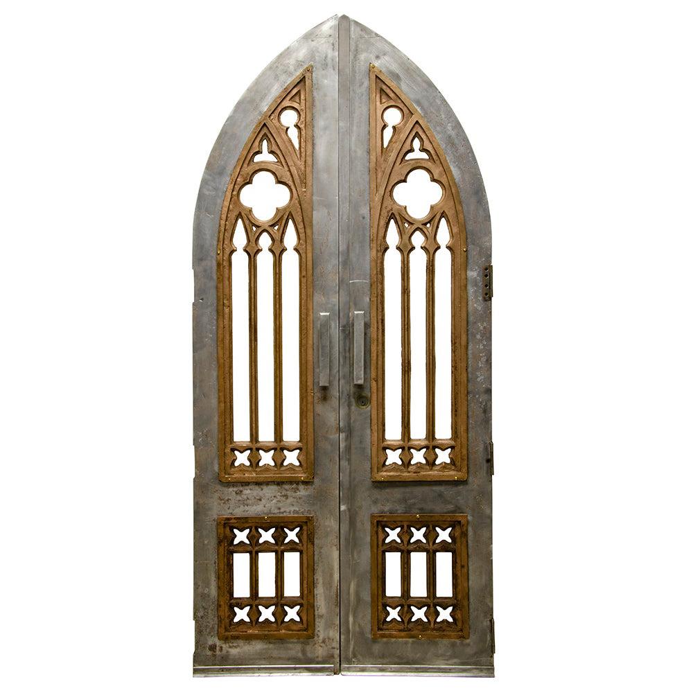 Gothic Steel and Bronze Church Doors