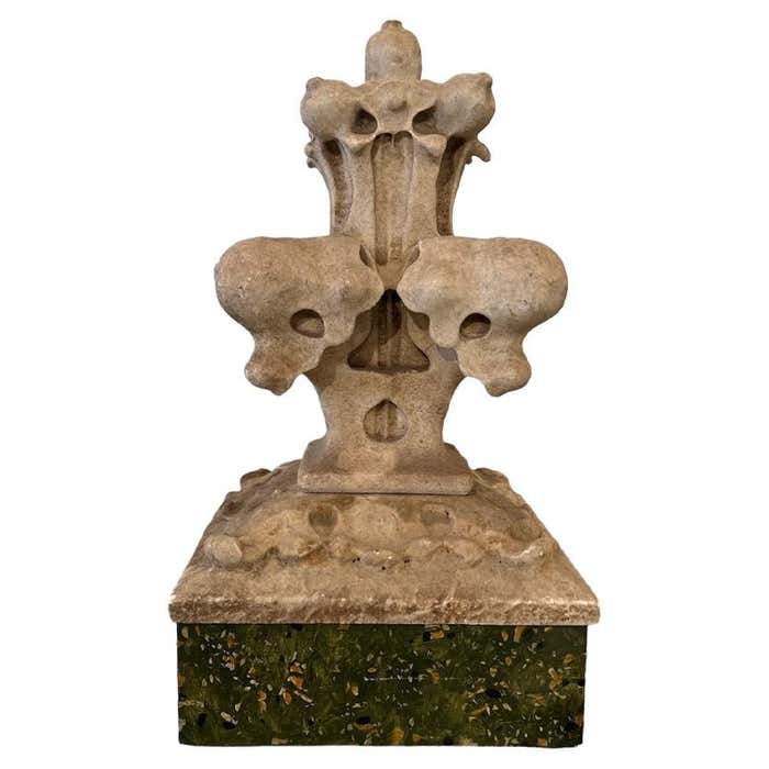 Gothic Stone Column Finial For Sale at 1stDibs