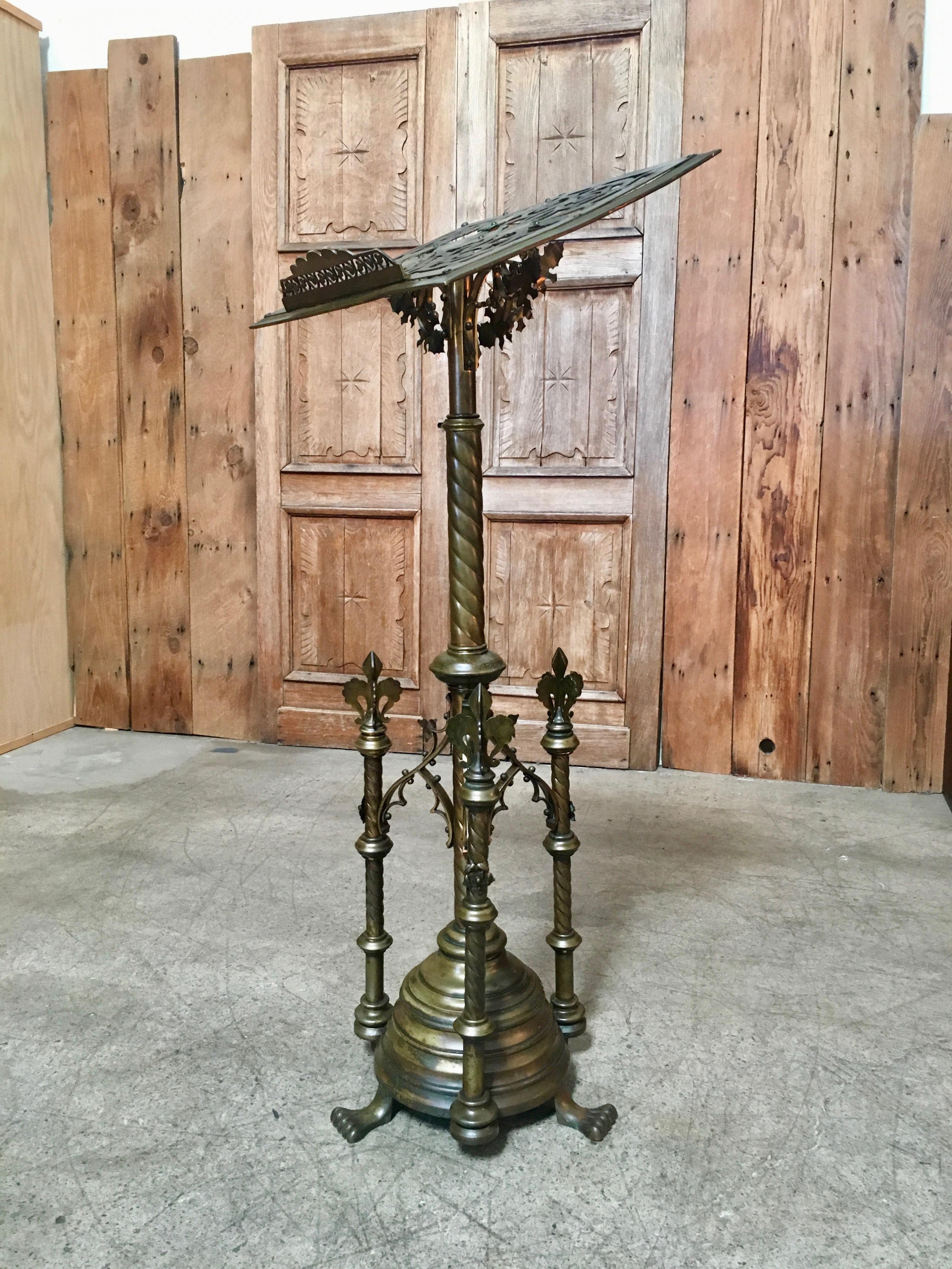 Gothic style Brass Lectern 4