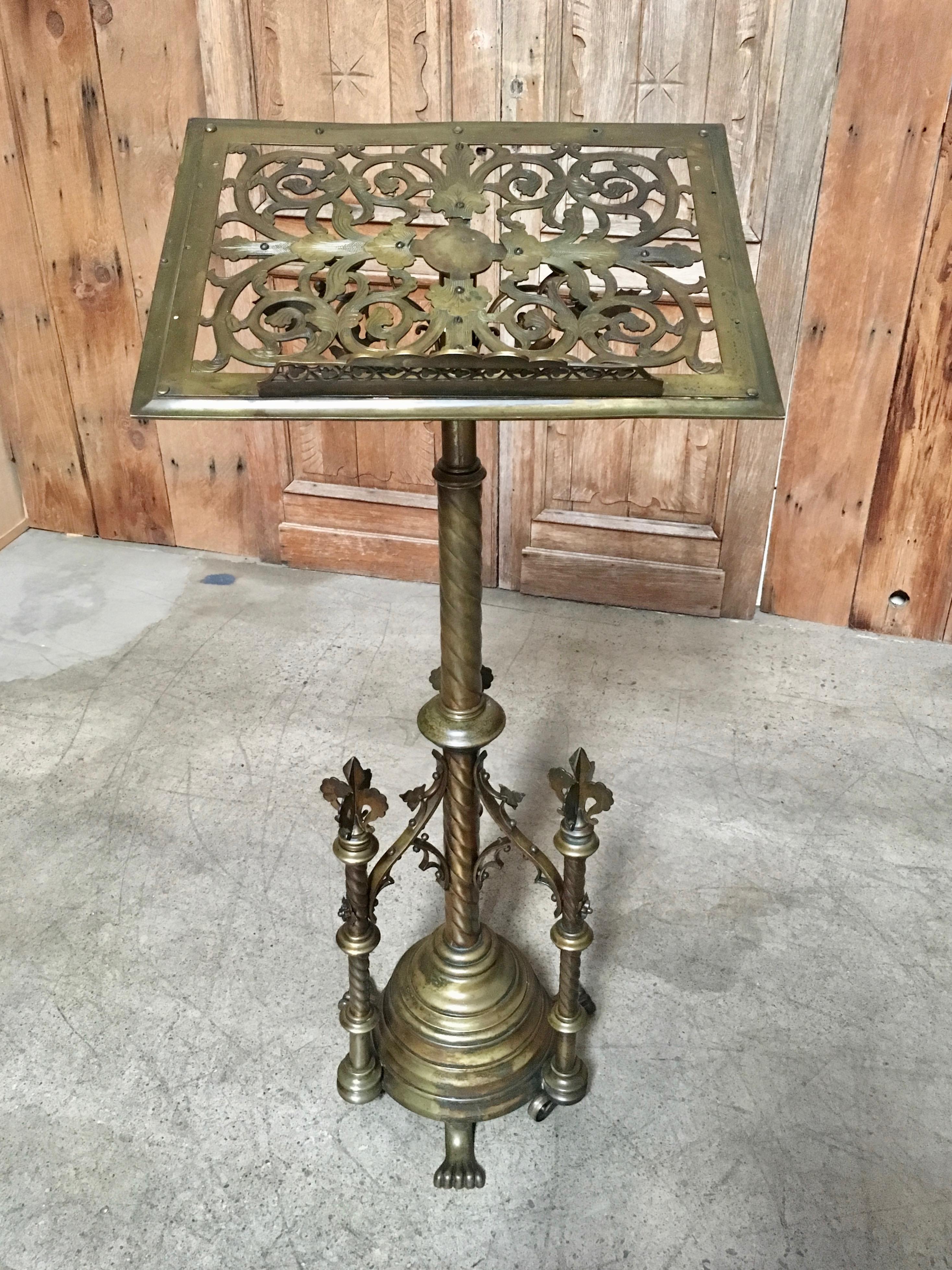 Gothic style Brass Lectern 12