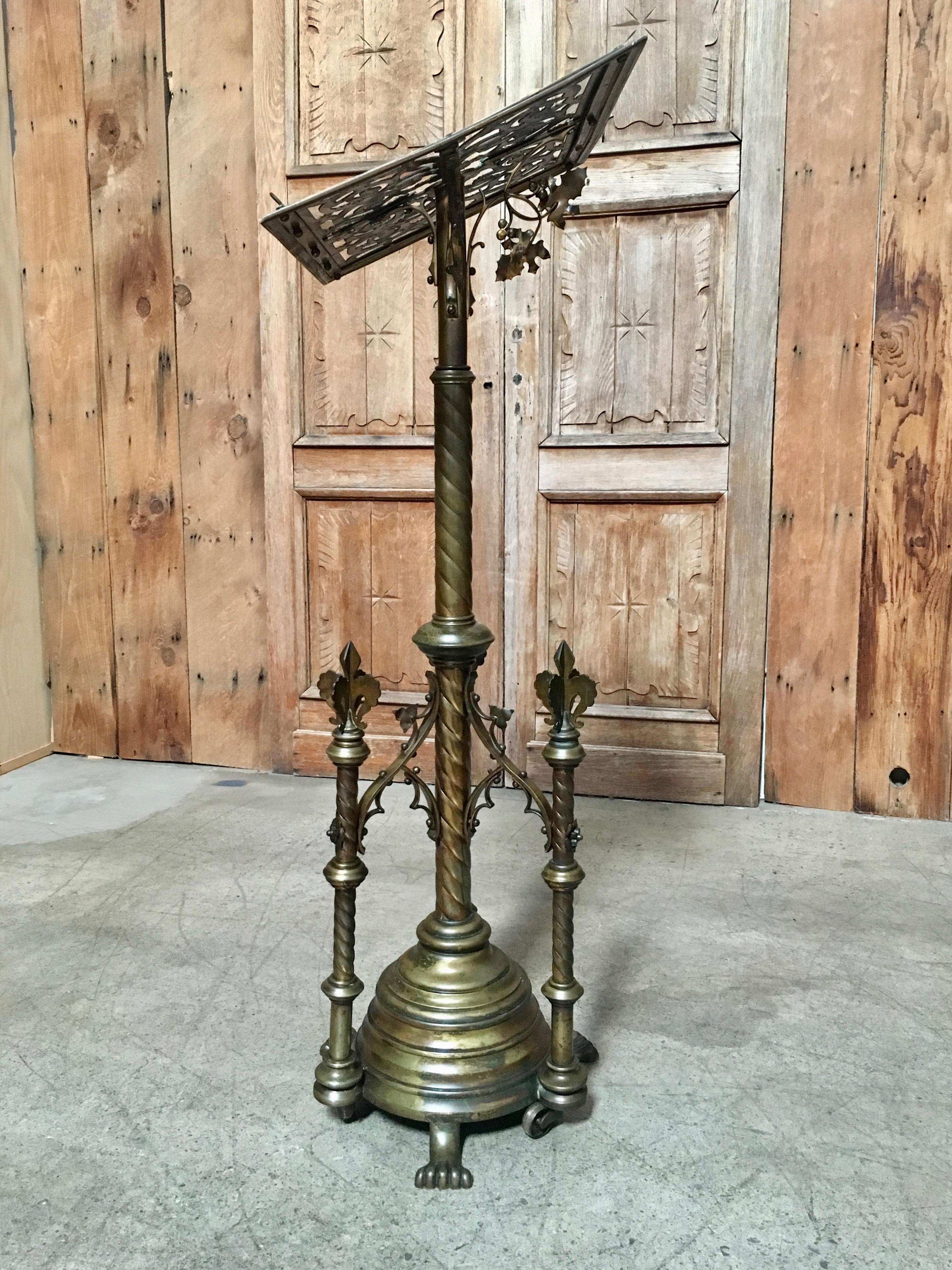 Gothic style Brass Lectern 13
