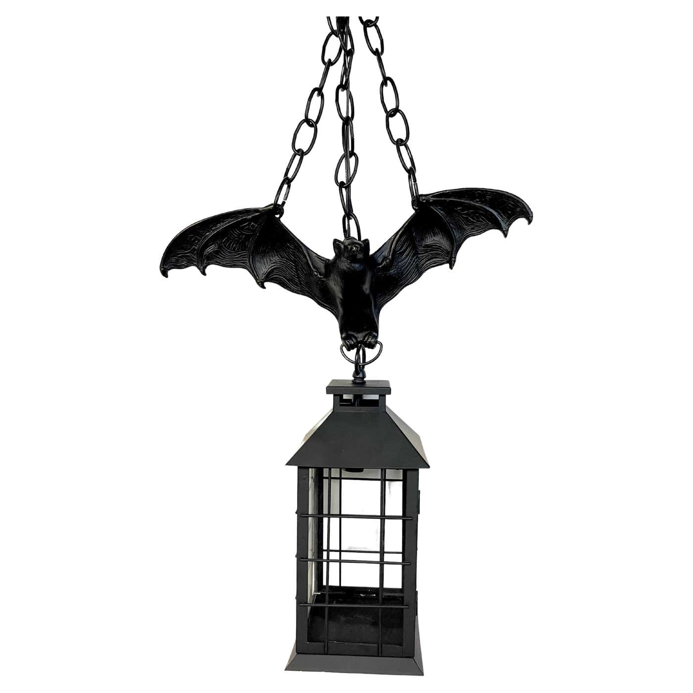 Gothic Style Bronze and Iron Bat Motif Lantern, 2 Available For Sale at ...