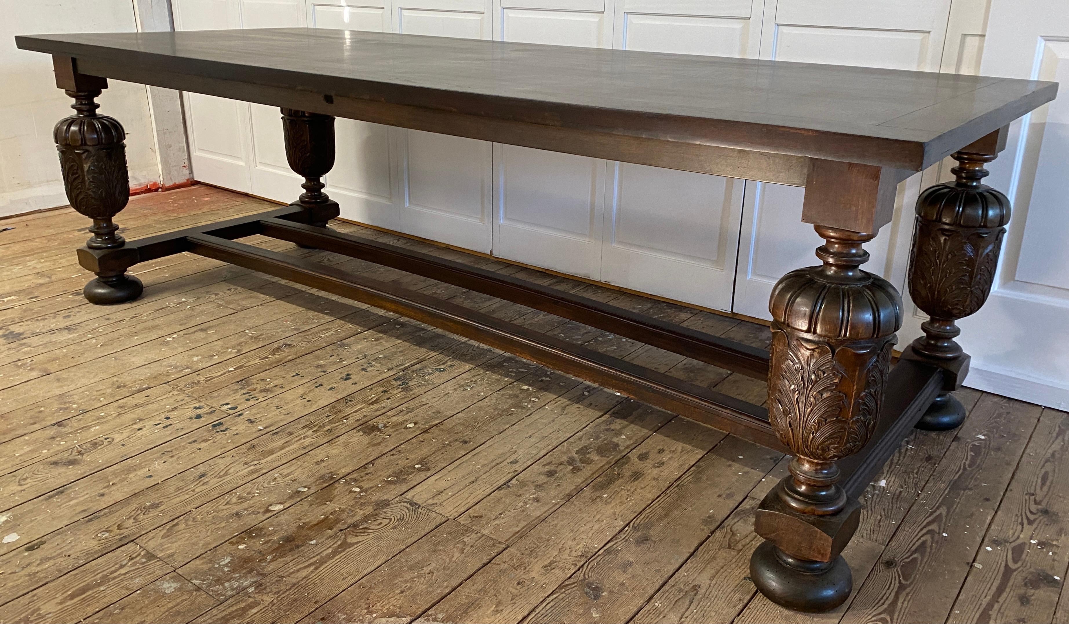 19th Century Jacobean Style Conference or Dining Table For Sale