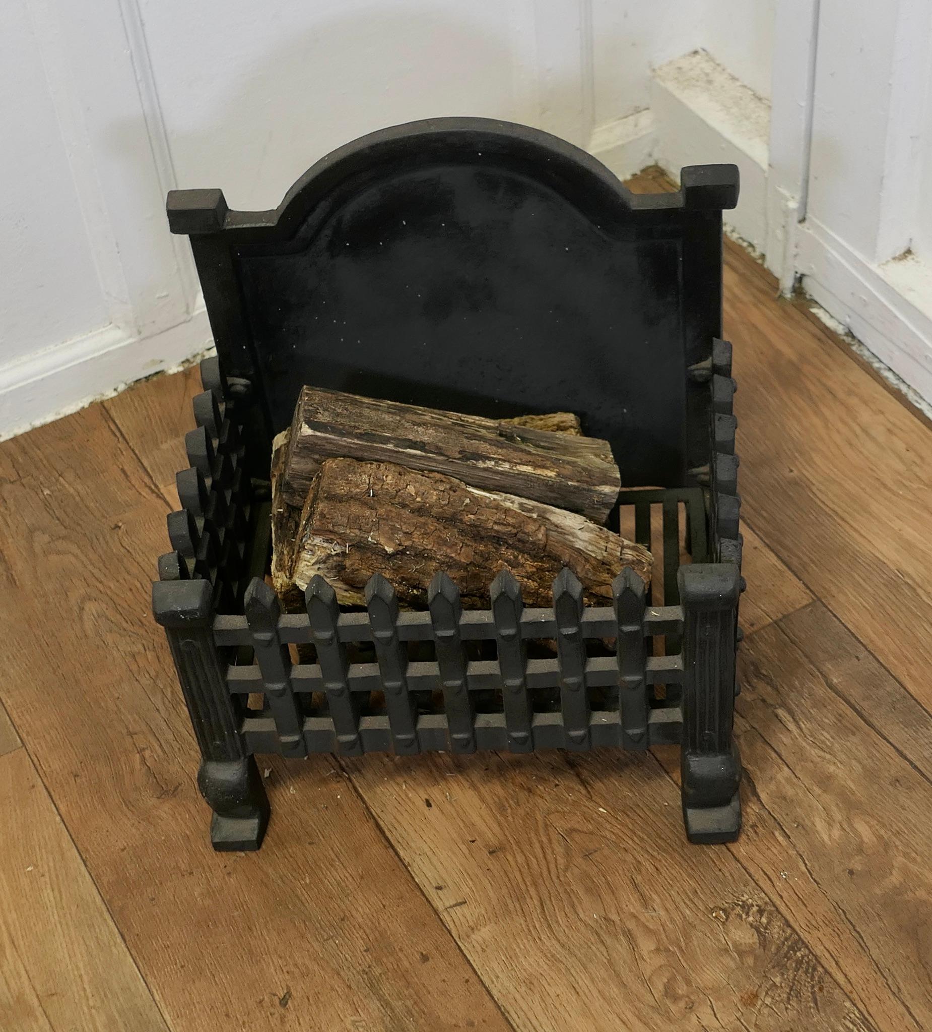 Adam Style Gothic Style Free Standing Fire Basket, Grate  This is a useful and decorative p For Sale