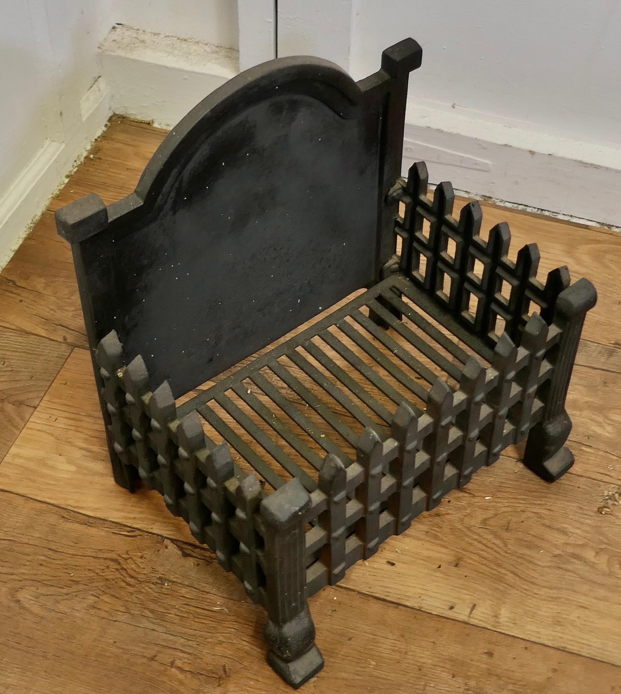 Gothic Style Free Standing Fire Basket, Grate  This is a useful and decorative p For Sale 1