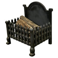 Used Gothic Style Free Standing Fire Basket, Grate  This is a useful and decorative p