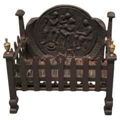 Gothic Style Free Standing Fire Basket with Decorative Back