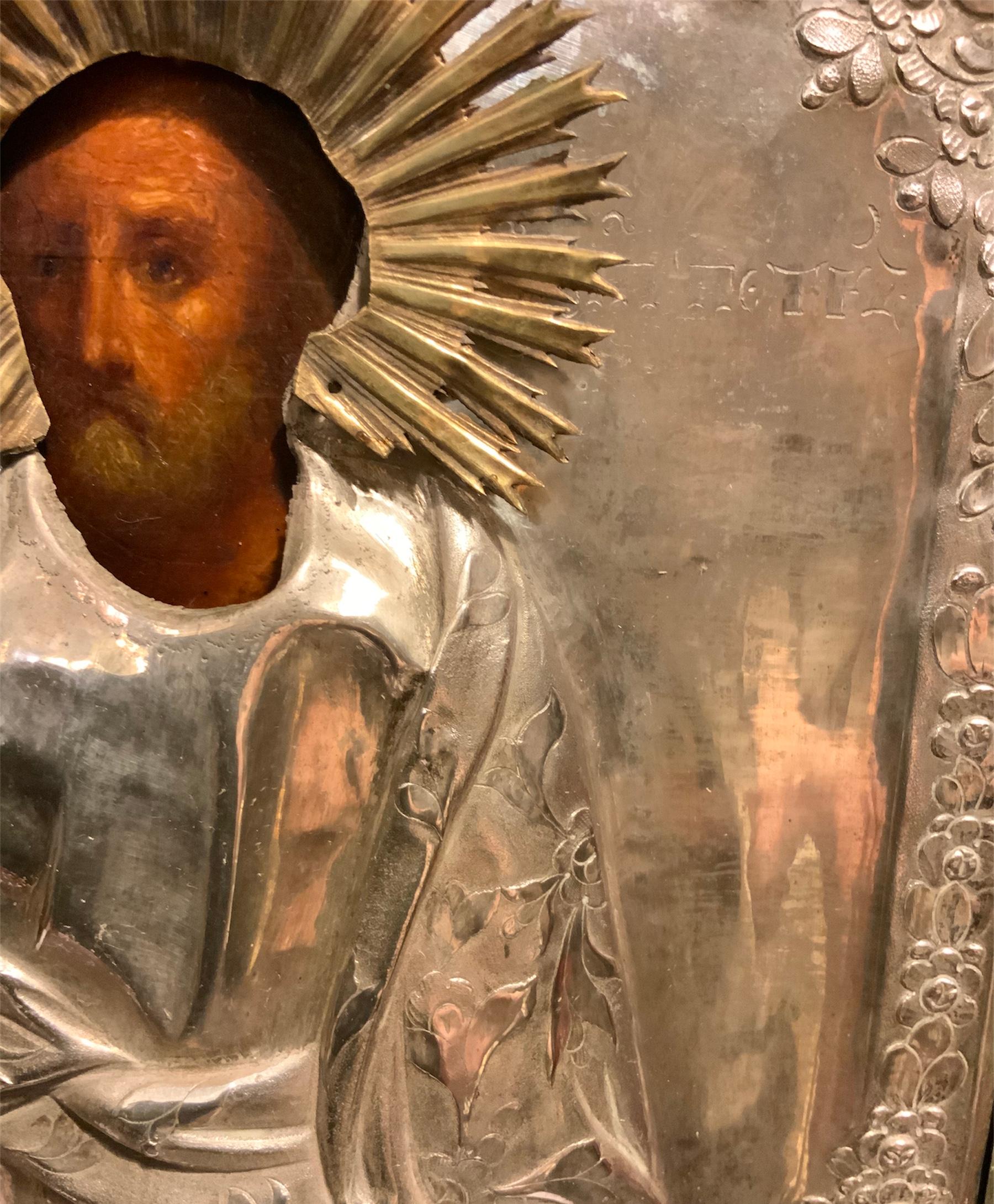 Argento Trittico enorme in stile gotico  Scatola per ombre/display di icone d'argento della Chiesa Ortodossa in vendita