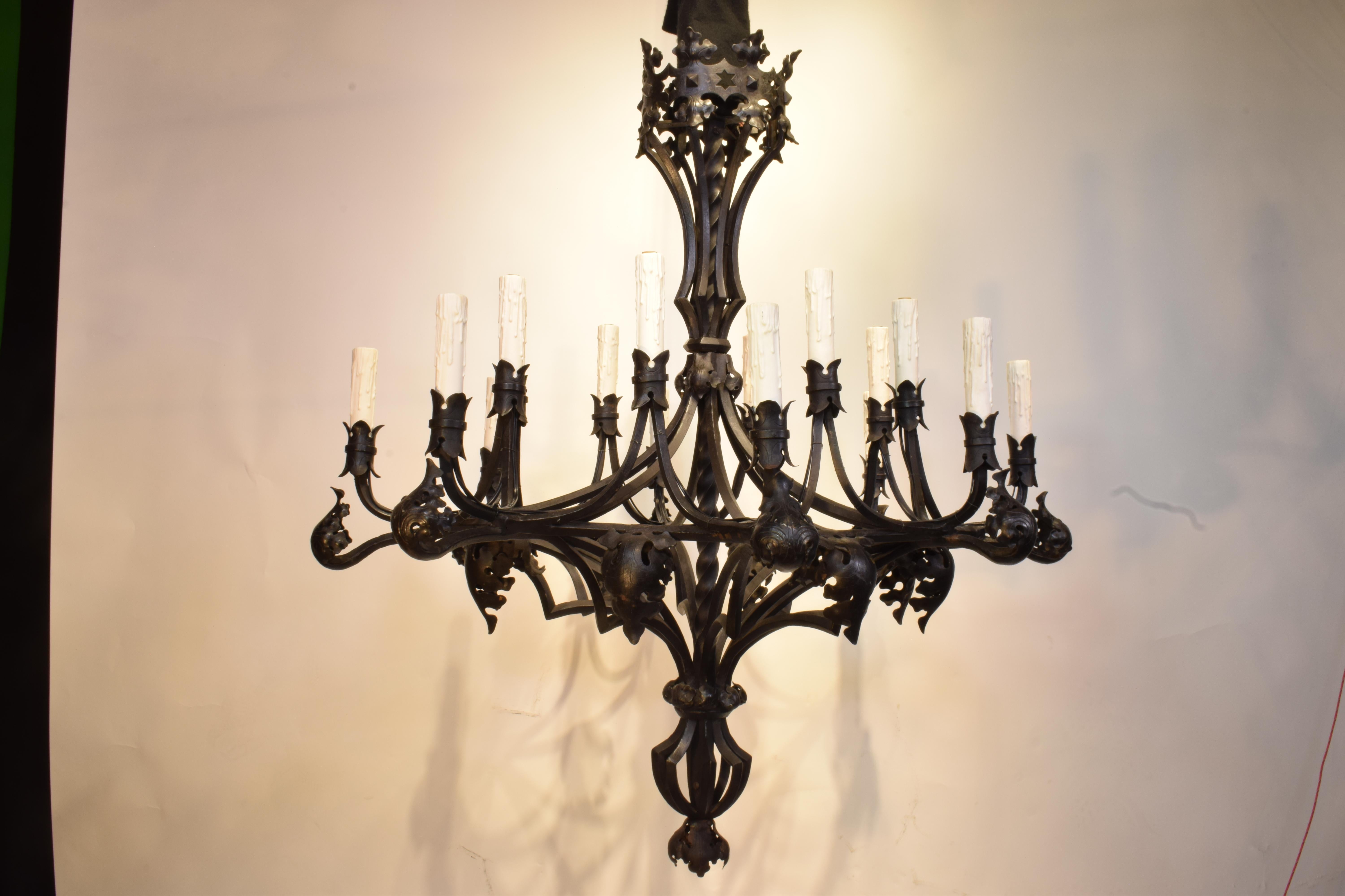 Gothic Style Iron Chandelier For Sale 4