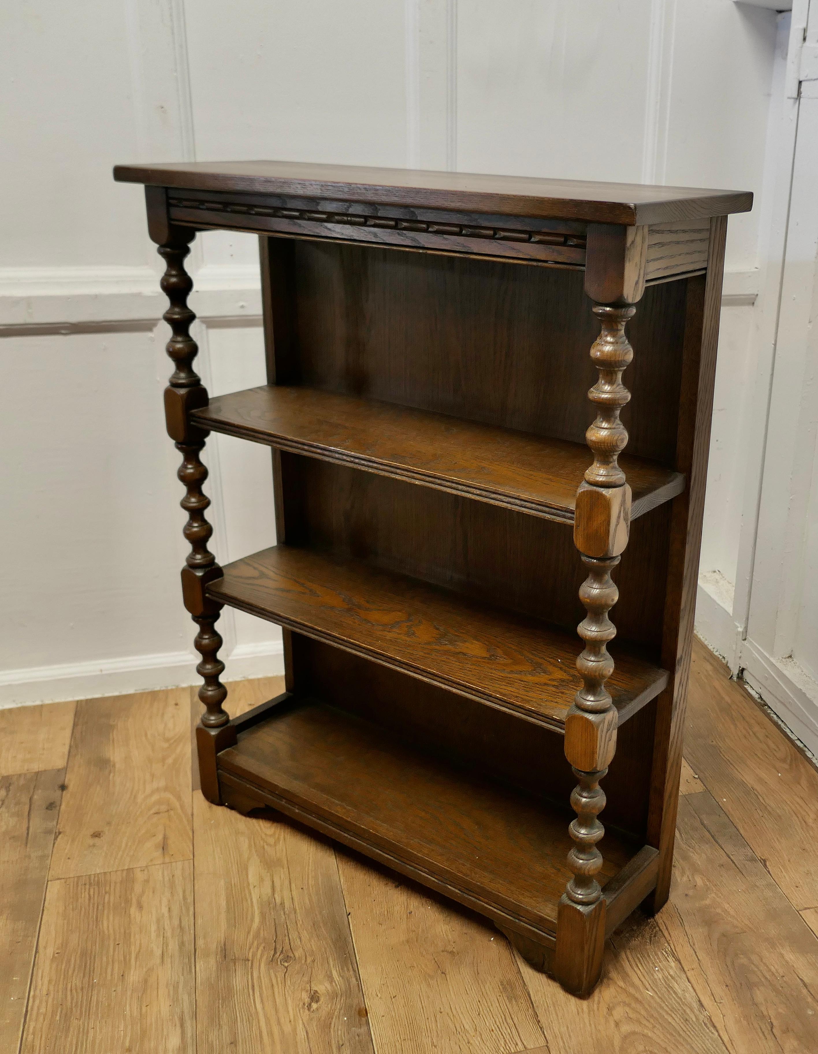 Gothic Style Oak Open Bookcase by Old Charm  A Charming little piece   For Sale 1