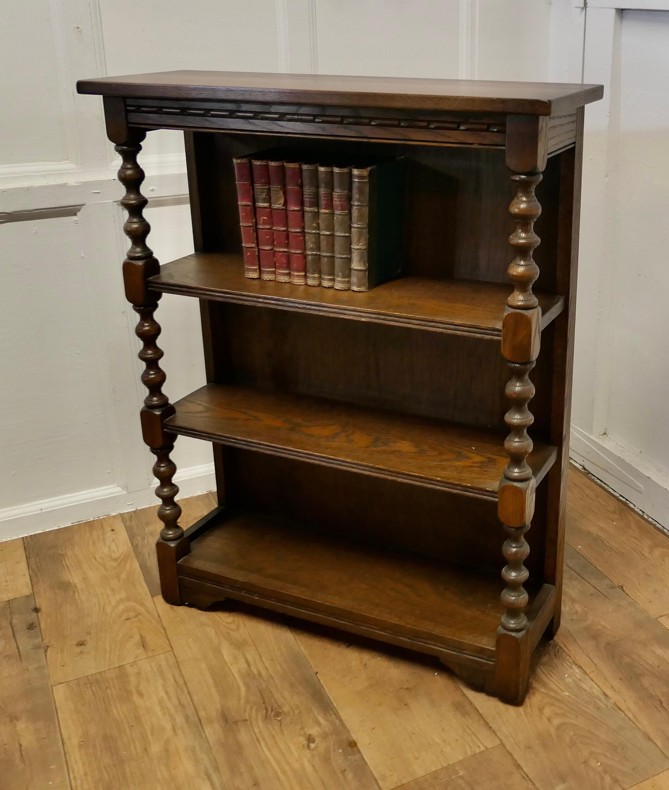 Gothic Style Oak Open Bookcase by Old Charm  A Charming little piece   For Sale 3