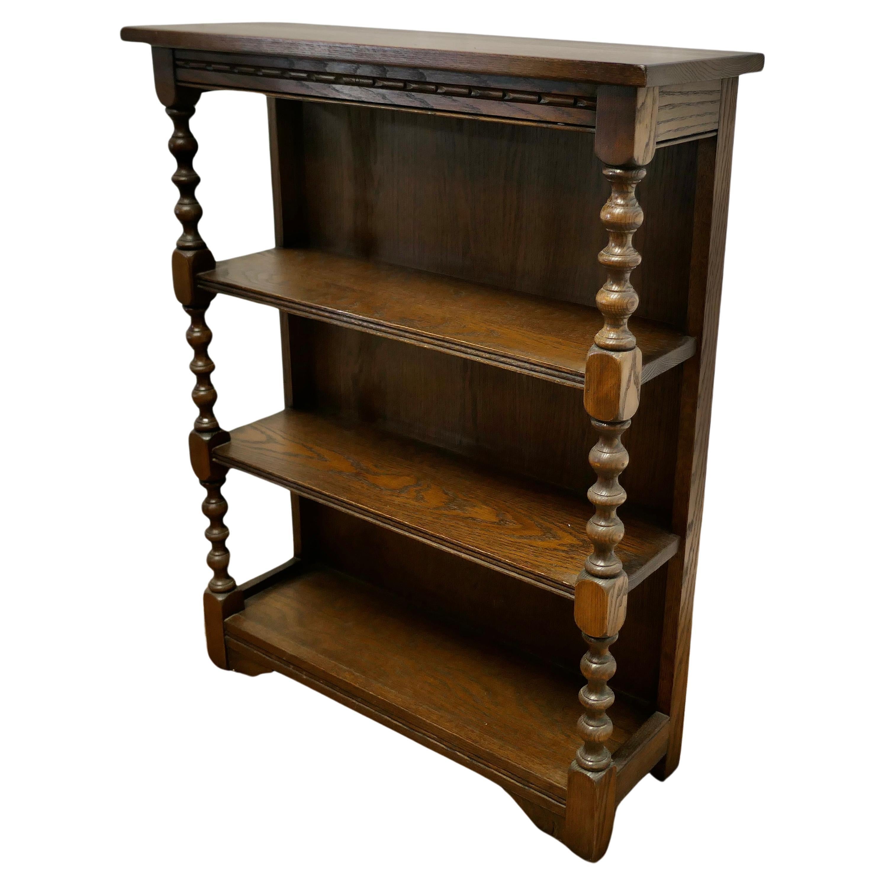 Gothic Style Oak Open Bookcase by Old Charm  A Charming little piece   For Sale
