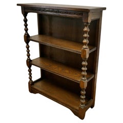 Gothic Style Oak Open Bookcase by Old Charm  A Charming little piece  