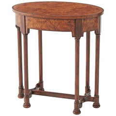 Gothic Style Oval Side Table