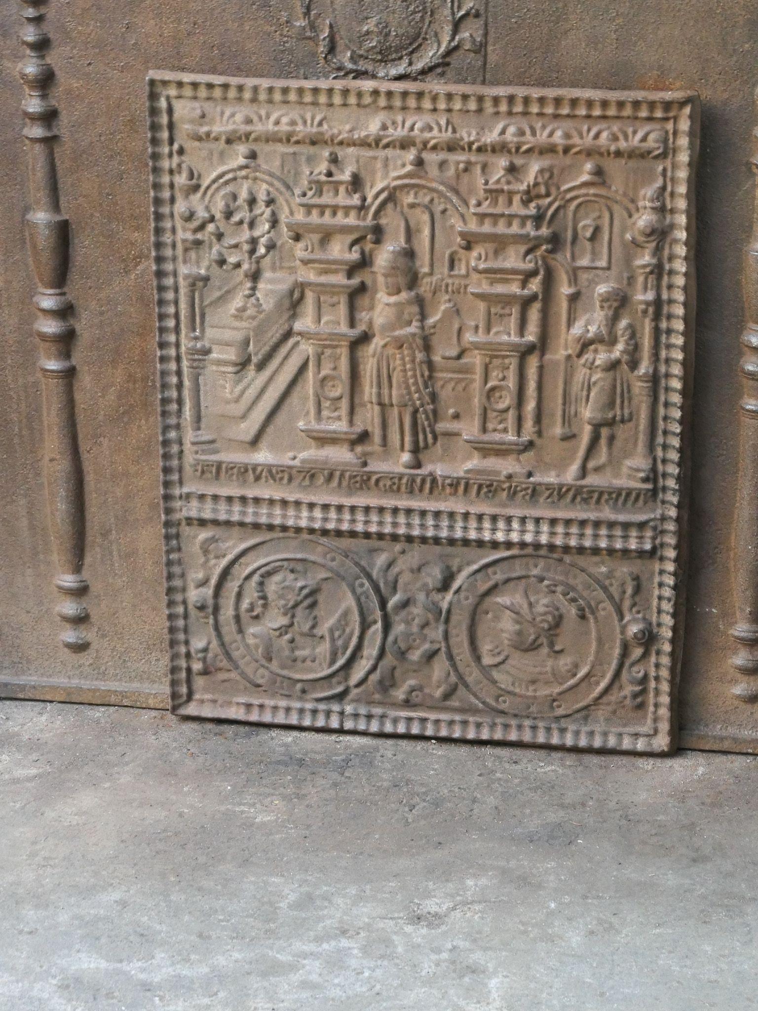 Cast Gothic Style 'Religious Theme' Fireback / Backsplash For Sale