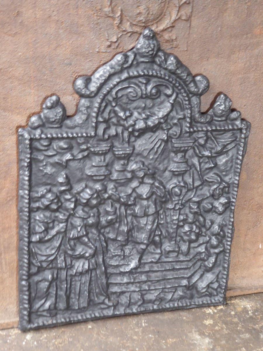 Cast Gothic Style 'Religious Theme' Fireback / Backsplash For Sale