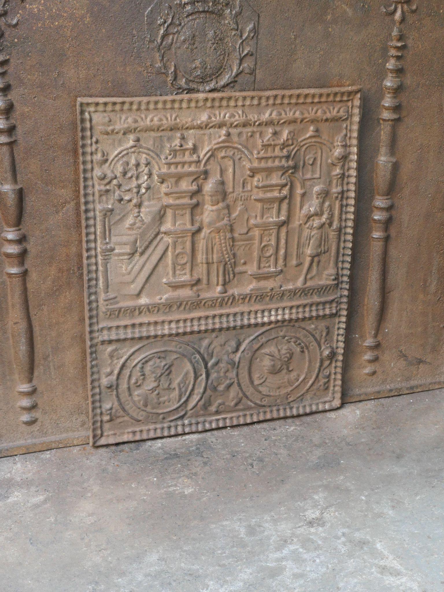 Gothic Style 'Religious Theme' Fireback / Backsplash In Good Condition For Sale In Soest, NL