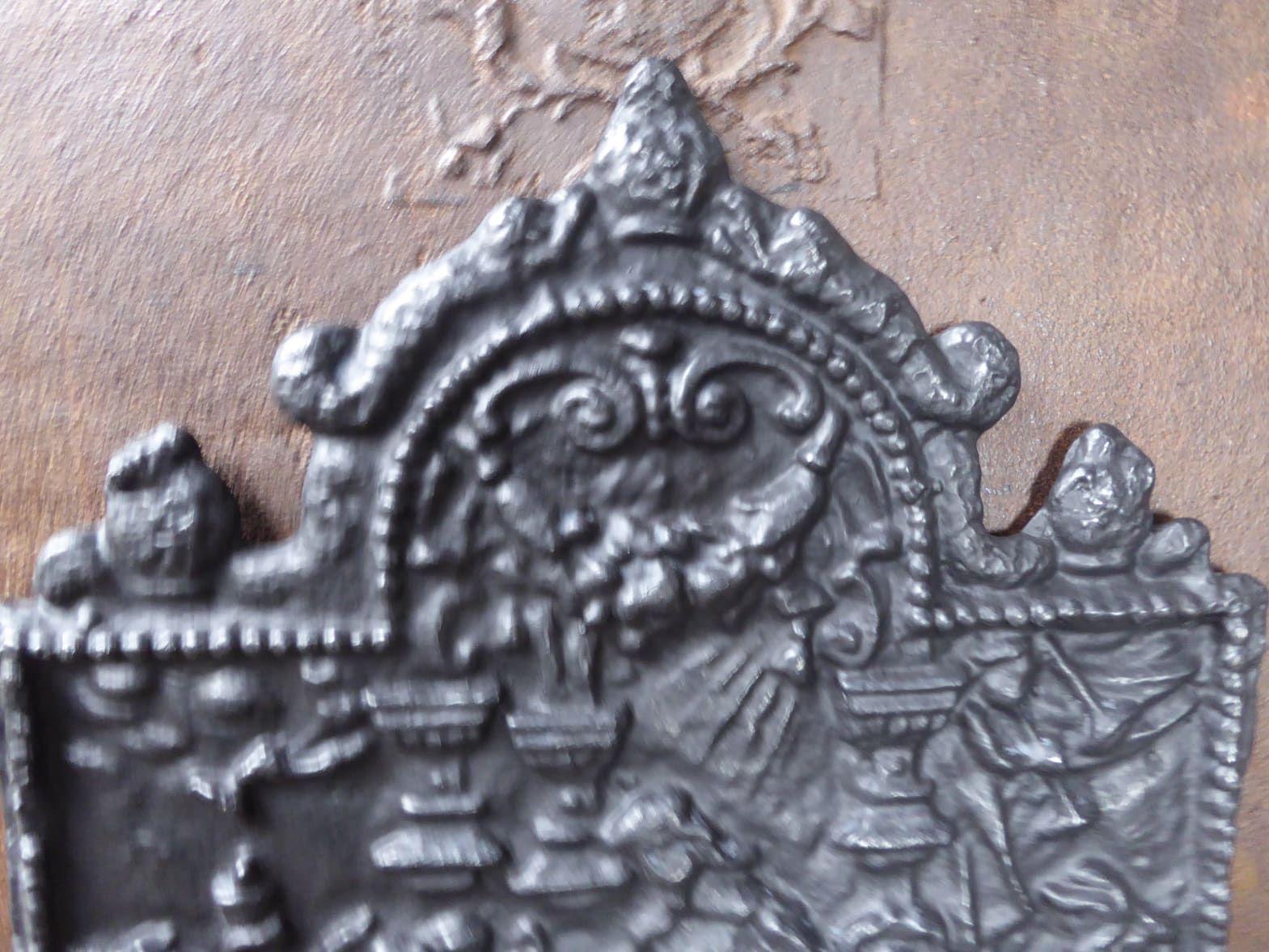 Gothic Style 'Religious Theme' Fireback / Backsplash In Good Condition For Sale In Soest, NL