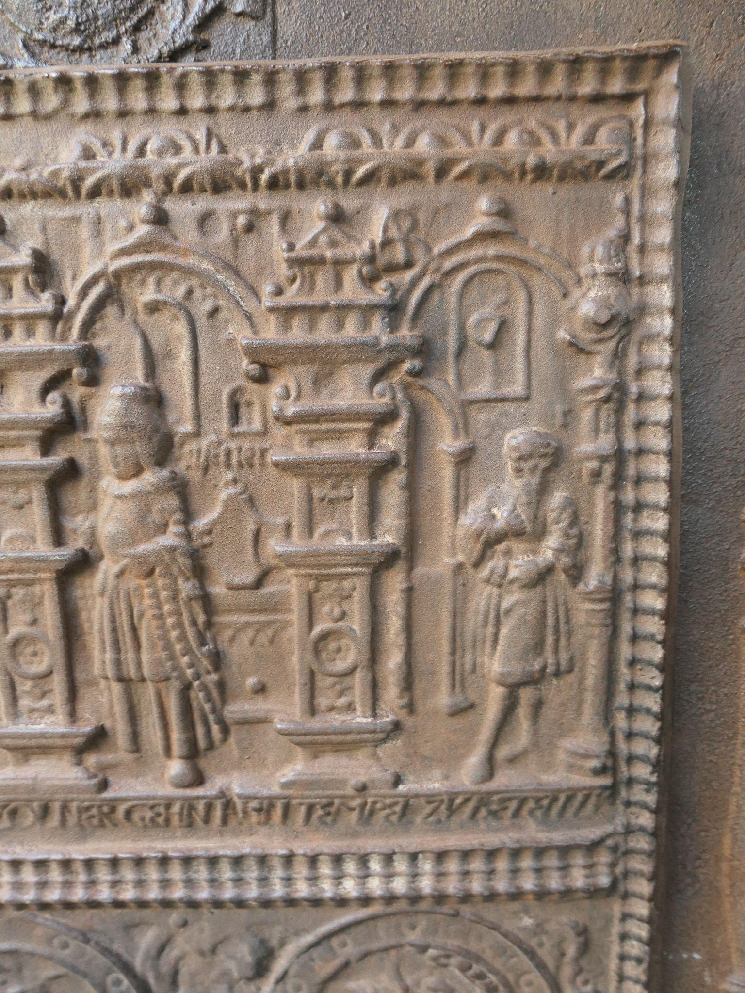 Gothic Style 'Religious Theme' Fireback / Backsplash For Sale 1