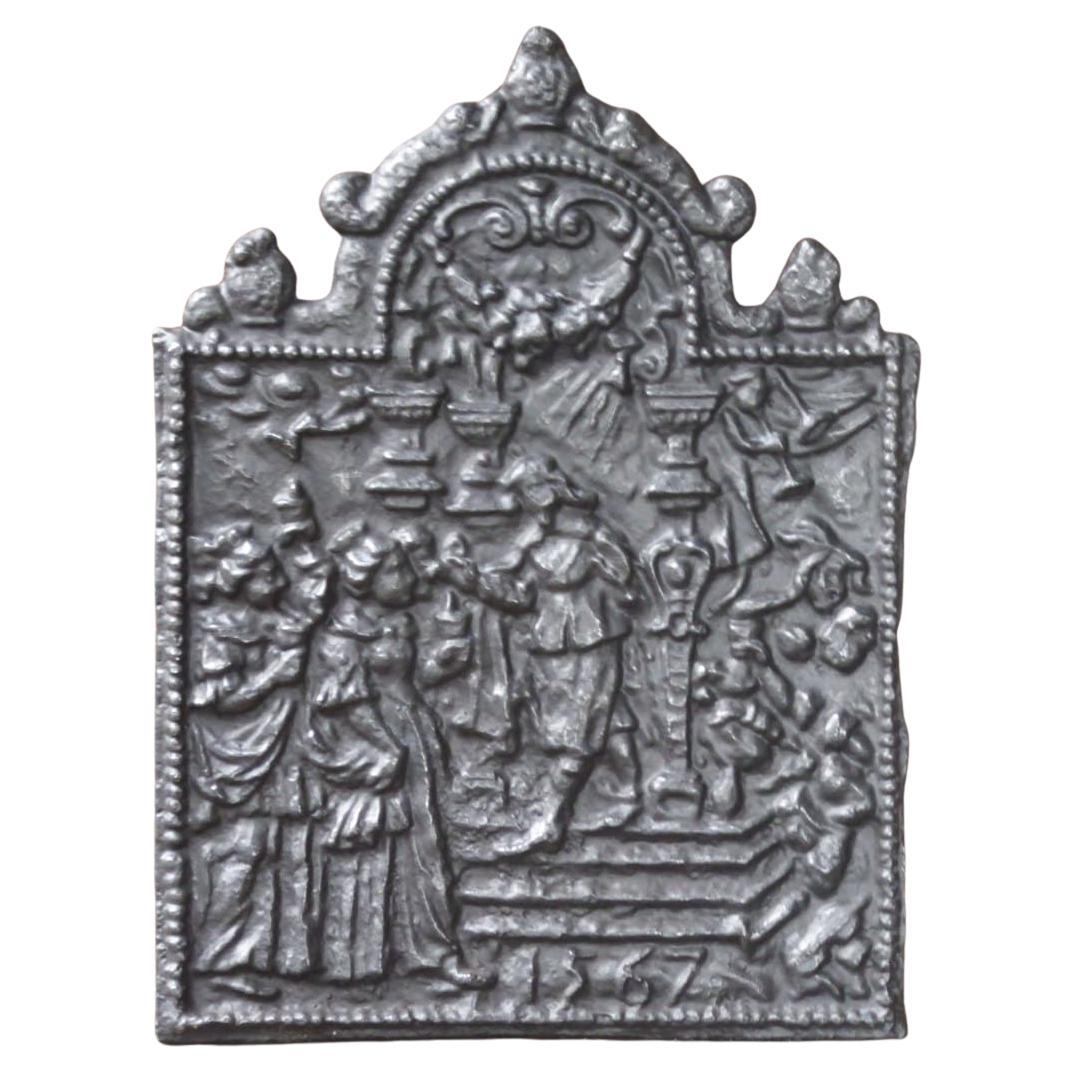 Plaque de cheminée / arrièresplash de style gothique « Thème religieux »