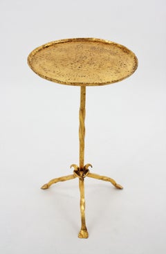 Spanish Gothic Style Gold Leaf Gilt Iron Drinks Table, Stand or Side Table