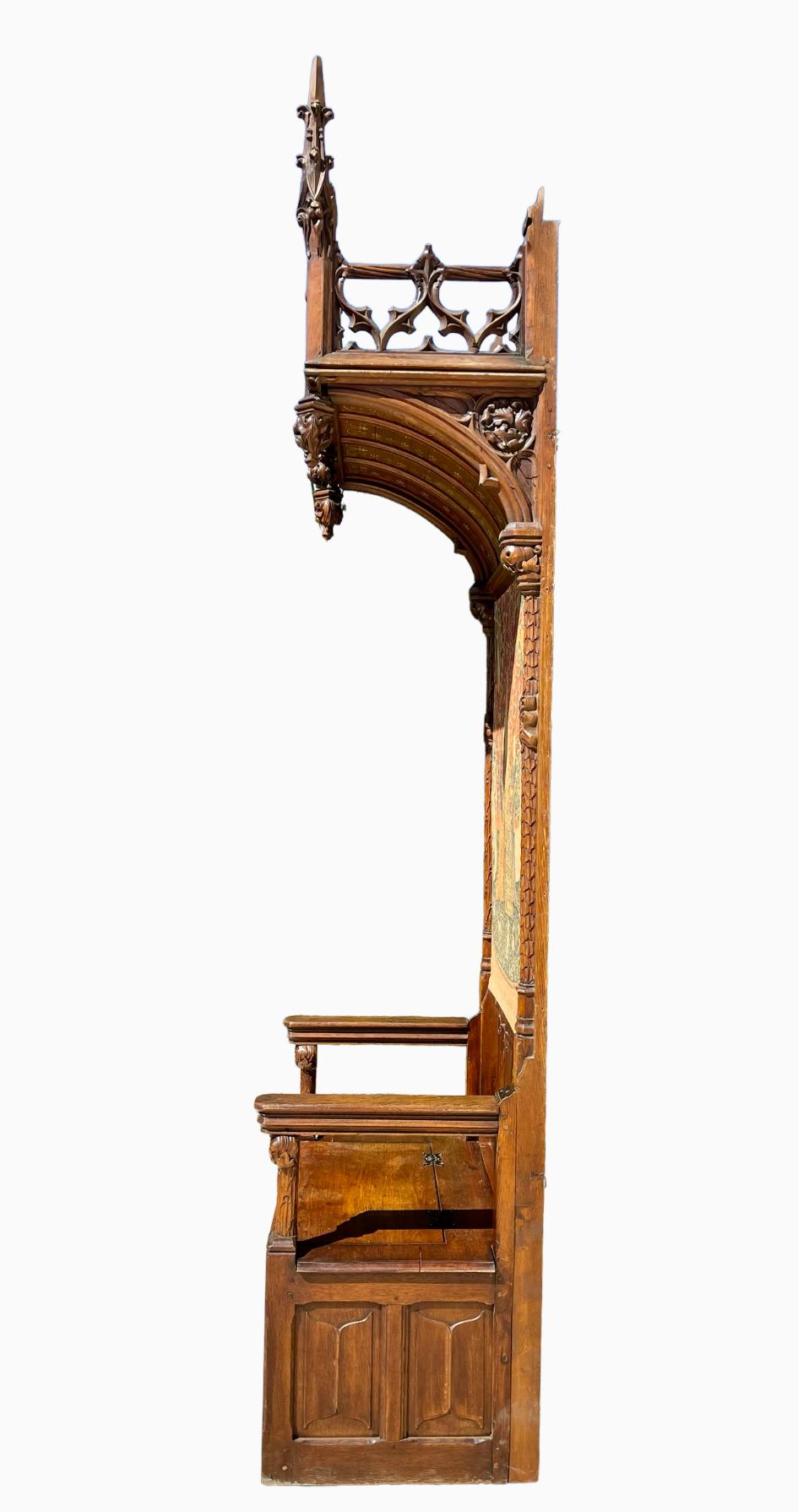 Thronstuhl / Kathedralenstuhl im gotischen Stil im Angebot 4