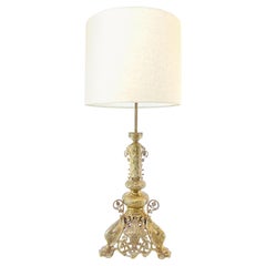 Gothic Style Vintage Brass Lamp