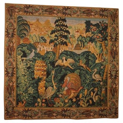 Gothic Style Wool And Linen Tapestry From France