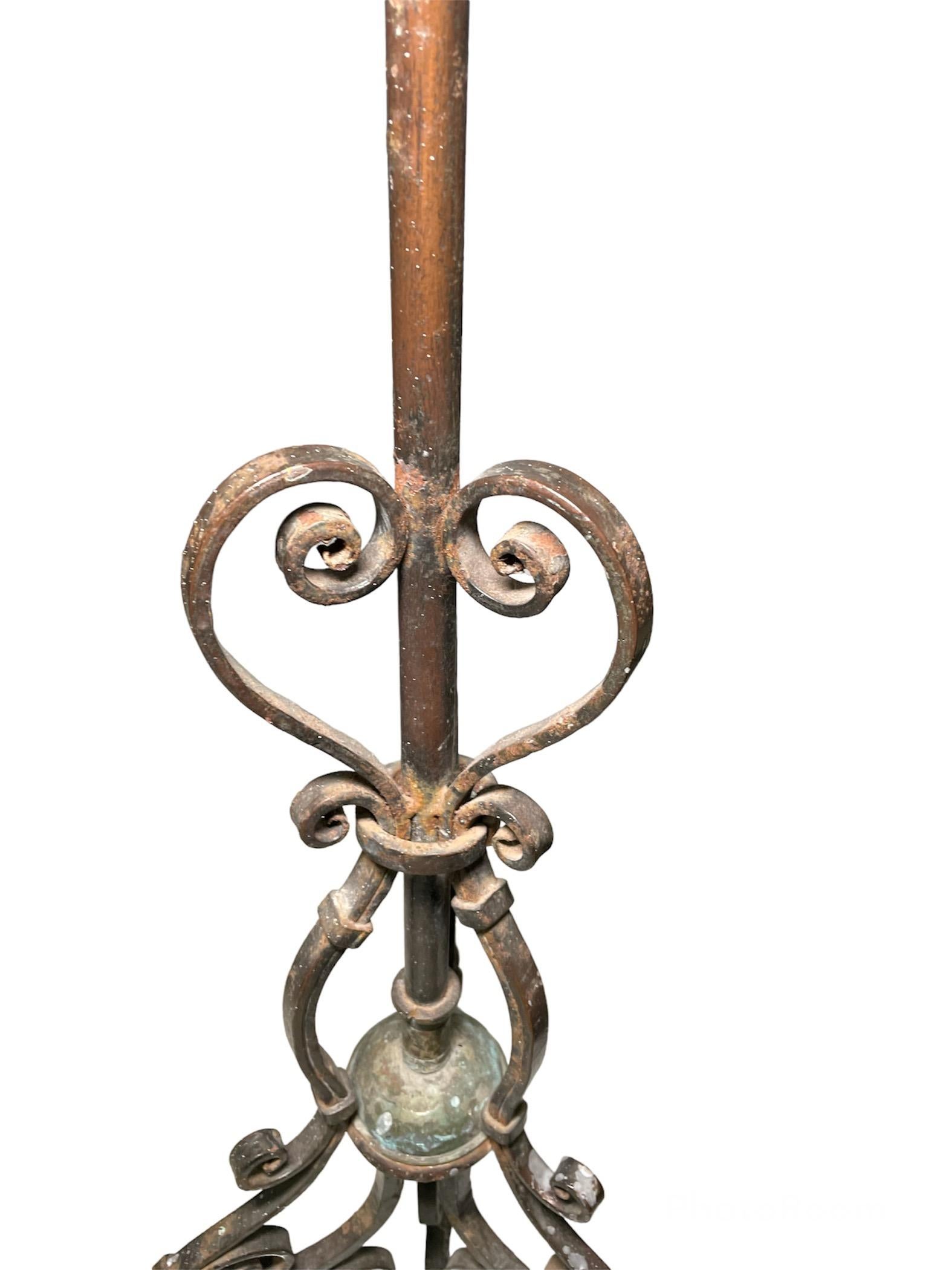 Gothic Style Wrought Iron Candle holder/Torchere For Sale 3