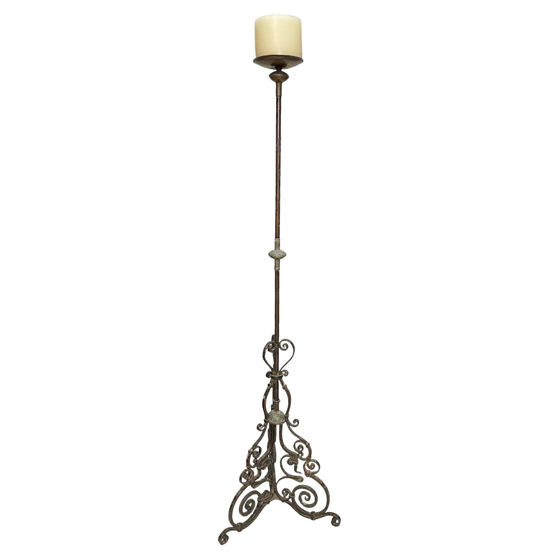 Gothic Style Wrought Iron Candle holder/Torchere