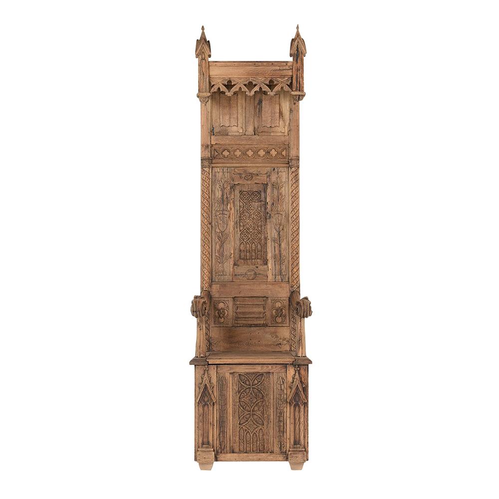 Gothic Throne Chair, circa 19th Century