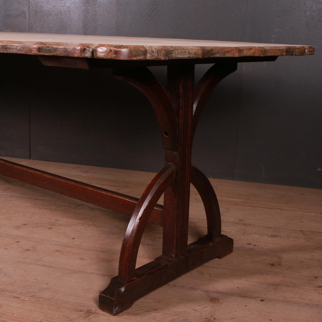 Victorian Gothic Trestle Table/ Library Table