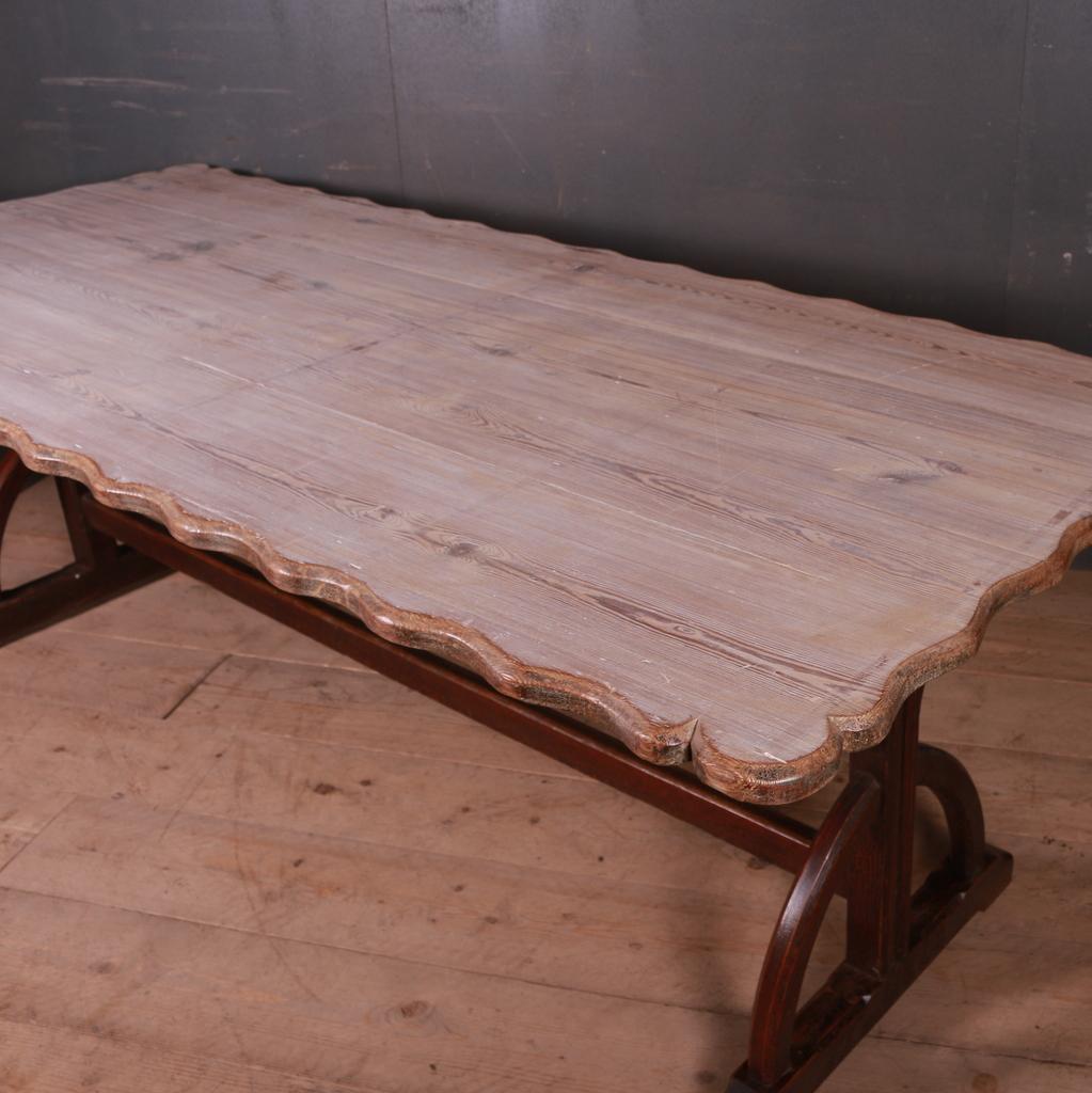English Gothic Trestle Table/ Library Table