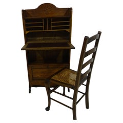 Gothic Victorian Writing Desk and Chair