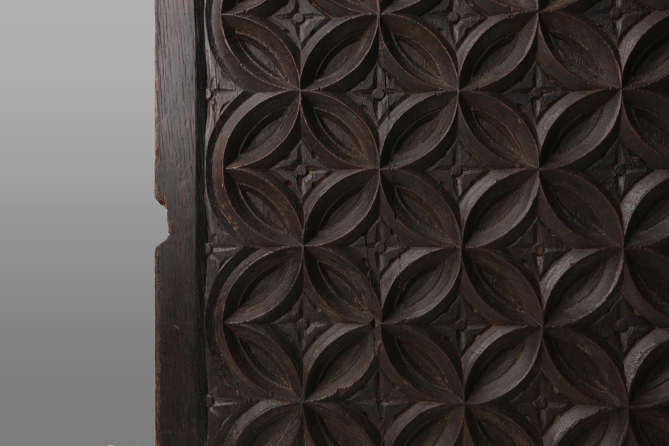18th Century and Earlier Gothic Wood Panel, France, 1600s For Sale