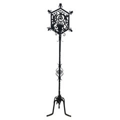 Gothic Wrought Iron Floor Lamp/Candle stand