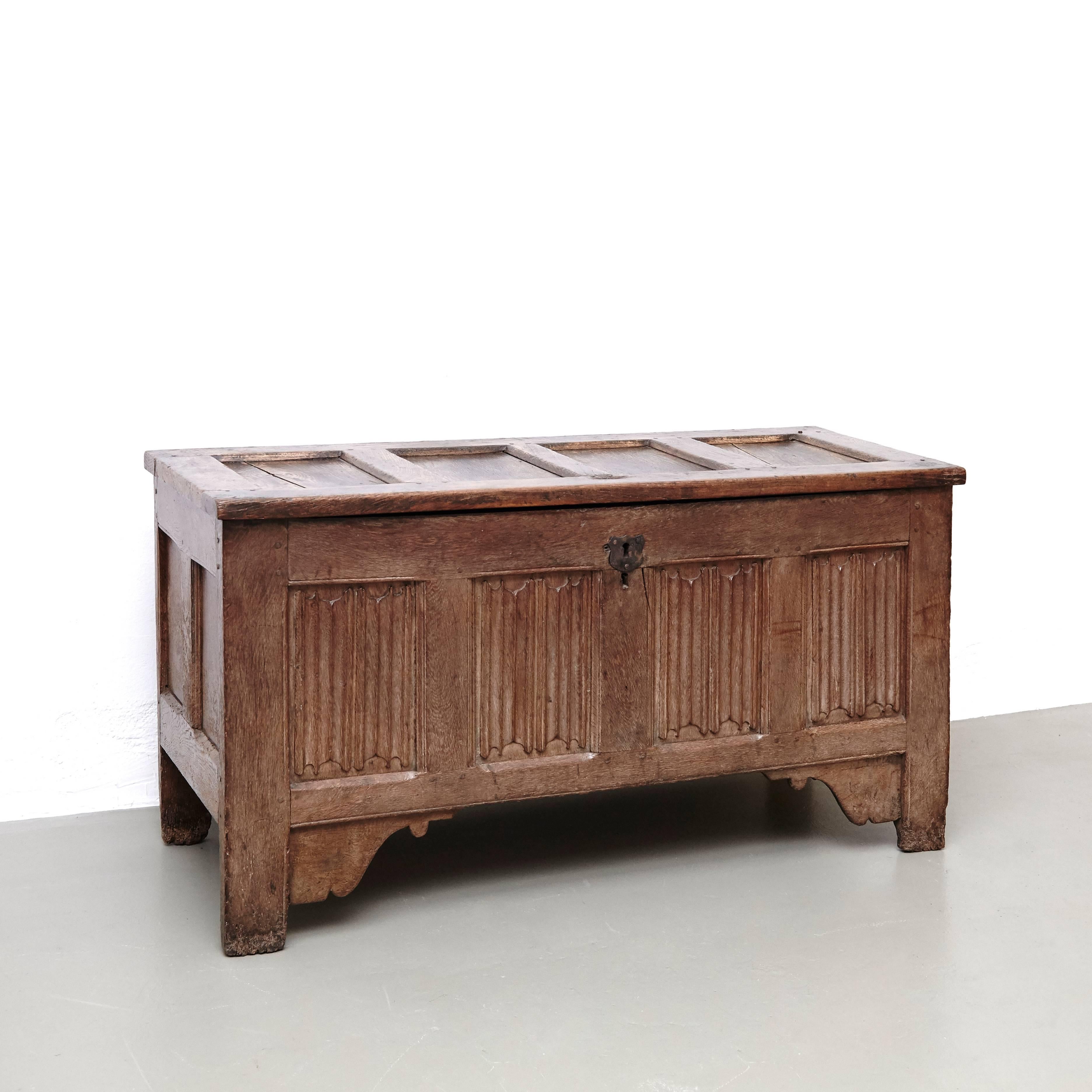 Dutch Gothic 16th Century Wood Chest